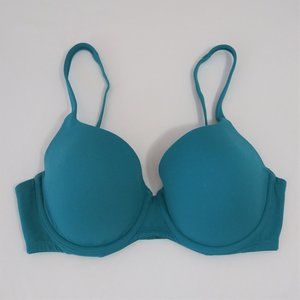 Victoria's Secret BBV 34D teal shaping demi bra